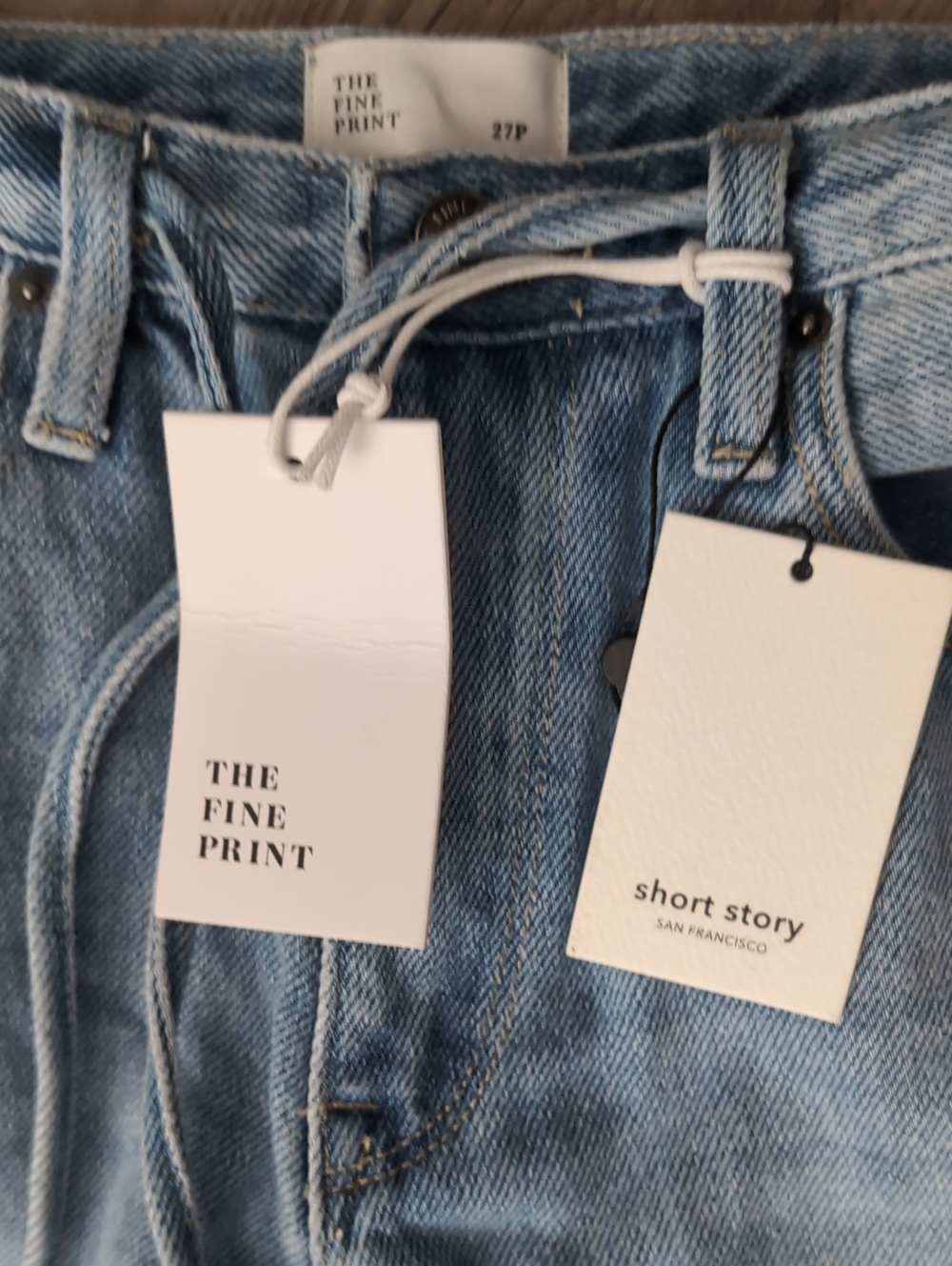 The Fine Print Light Blue Wide-Leg Jeans- 27P - Picture 2 of 3